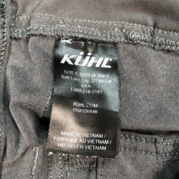 Kuhl Shorts Women's 4 Gray Drawstring Nylon Hiking Outdoor Pockets Logo - Picture 12 of 16